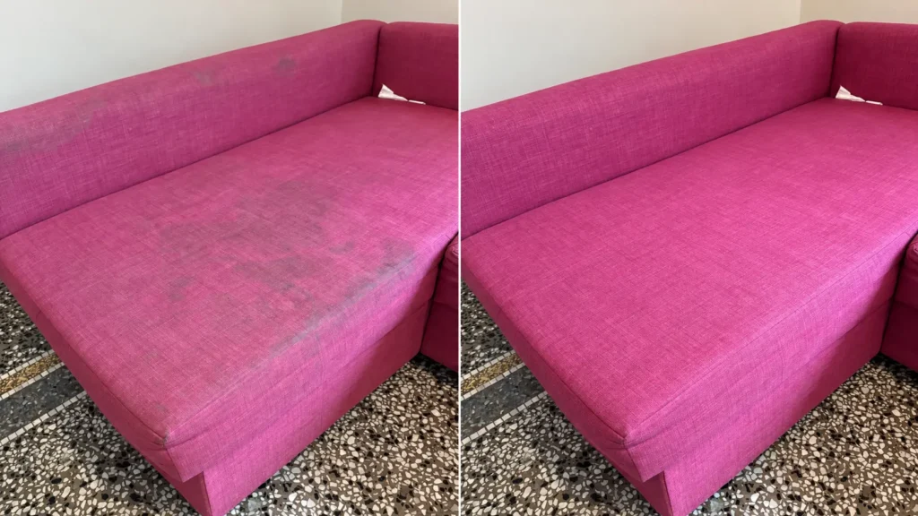 Prima e dopo divano